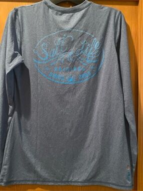 Salt Life Women's Steel Blue SLX DriFit Salt Life Original L/S Shirt NWT S